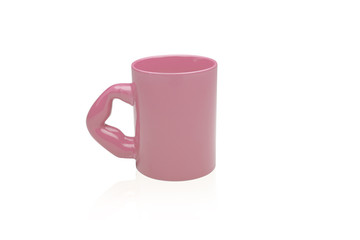 pink mug for breakfast