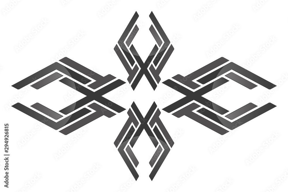 Poster abstract decorative element from lines.