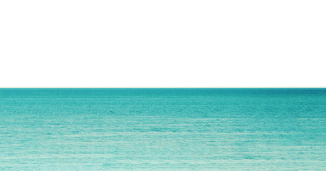 calm clear water blue seascape surface isolated white