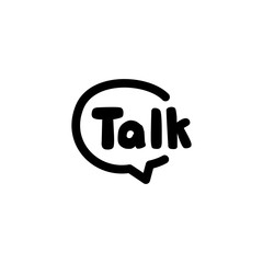 talk chat bubble logo vector icon illustration