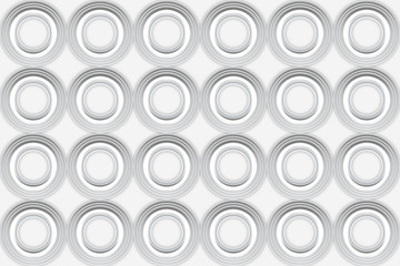 3d rendering. modern seamless white circular shape pattern wall design background.