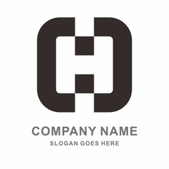 Monogram Letter H Business Company Vector Logo Design