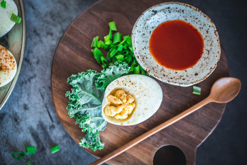 Deviled Eggs with Dipping Sauce