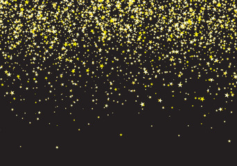 Festive vector template with colored confetti on black background