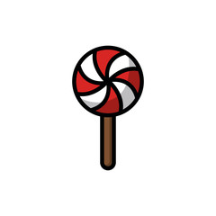 lollipop flat icon, vector illustration