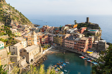 Fototapeta na wymiar View of Vernazza one of Cinque Terre.