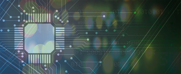 Abstract circuit board futuristic technology processing background