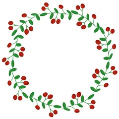 This is a frame with branches and green leaves. Could be used for flyers, postcard, banners, wedding decorations, etc.