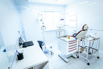 View of modern empty dental surgery