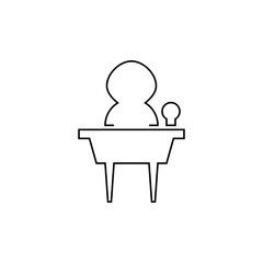 Tribune icon. Person debate symbol