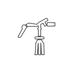 Camera crane icon. Video equipment symbol