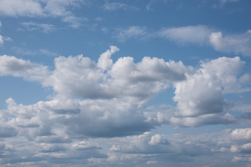 Clouds on blue sky . Background .