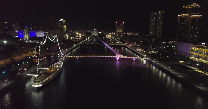 Puente de la Mujer - Woman's bridge - Buenos Aires - Puerto Madero - Noche Ciudad de Buenos Aires