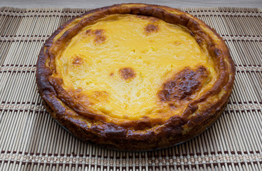 View of a delicious cheesecake