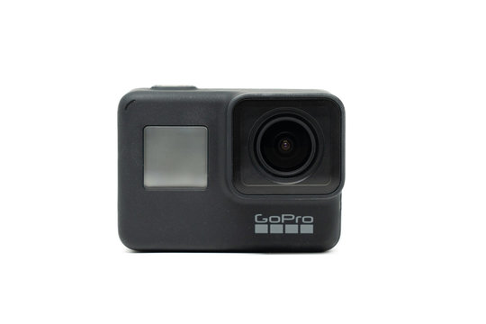 BANGKOK,THAILAND-SEPTTEMBER 27: Image of The New GoPro HERO 7 Black with New  Hypersmooth Feature  Function on September 27,2018