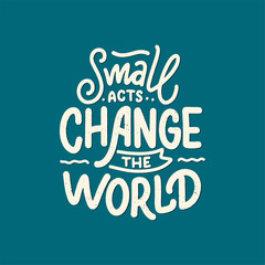 Eco bag print for cloth design. Retail advertising. Lettering quote for environment concept. Organic design template. Typography illustration.