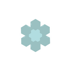 cute snowflakes on white background