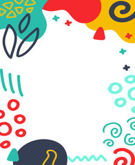 Abstract shape template in terrazzo trendy style. Creative design for brochure, book cover, social media, marketing, banner and flyer. Geometric minimal concept. Vector