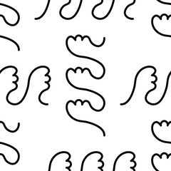Obraz premium Wave seamless vector pattern or monochrome modern background