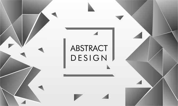 Creative  grayscale tringular wallpaper, with triangle gradient shape composition.