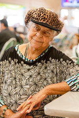 Pretty African American Woman in a Senior Center