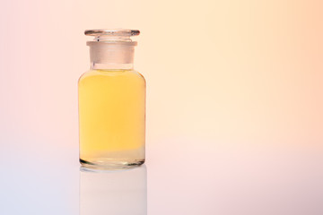 A bottle of cosmetic on beautiful background  