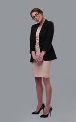 Fototapeta premium full length . portrait of a successful young business woman