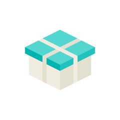 White Present Box Isometric Object