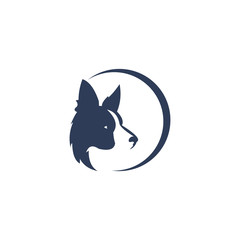 creative dog character logo template