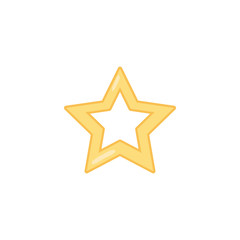 golden star on white background