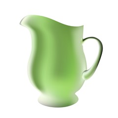 High transparent glass jug for juice