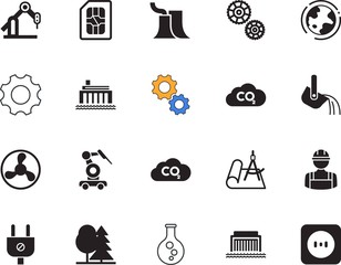 factory vector icon set such as: branch, type, supervisor, lab, person, dual, rotate, plan, spring, orbit, metal, natural, fuel, garden, hat, flow, summer, green, repairman, supply, analysis