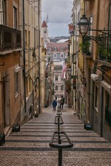 escalier à Lisbonne au Portugal