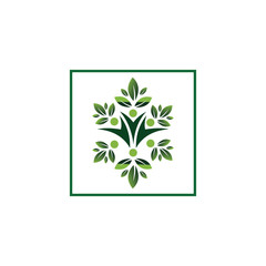 creative leaf vintage logo template