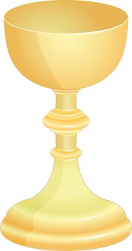 isolated golden goblet