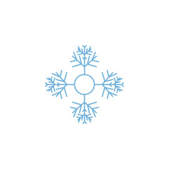 cute snowflakes on white background