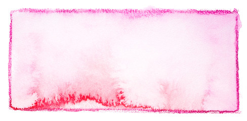 Obraz premium watercolor red rectangular with saturated edges. background for design with texture