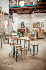 Interior of workshop