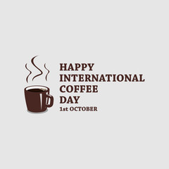 International Coffee Day vector stock illustration