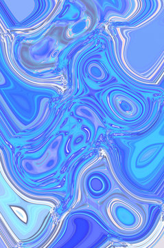 Mixed Liquid Acrylic Light Blue Cyan And Neon Purple Paint Background
