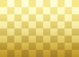 背景：市松模様 シンプル 金 ゴールド グラデーション