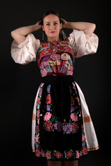 Slovak folklore. Slovakian woman.