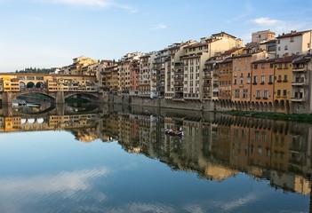 Florentine Buildings Reflected in the Arno River
