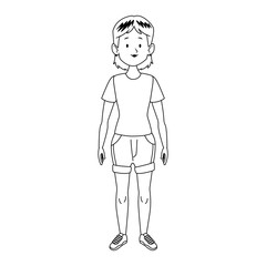 cartoon woman standing design