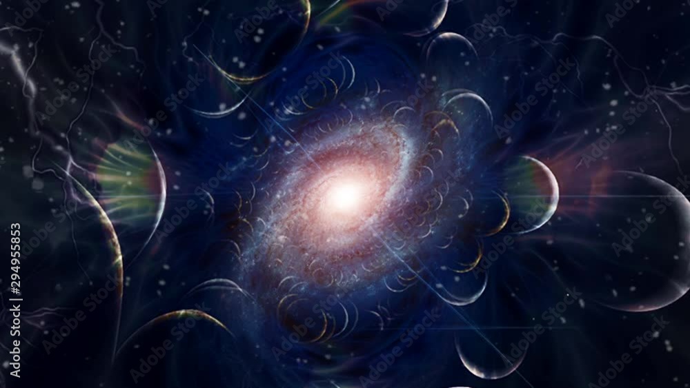 Wall mural galaxy in endless spaces. fractal