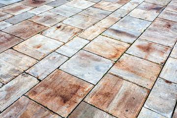 Ceramic paving stones as background texture