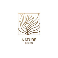 Abstract tropic plant minimal logo