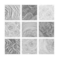 Vector abstract pattern, curved lines, grunge boho background