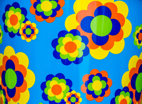 Blumen Aufkleber aus den 70ern
