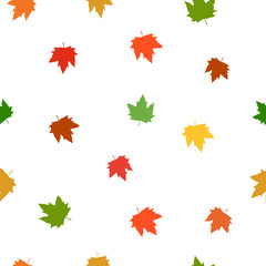 set of leaves isolated on white